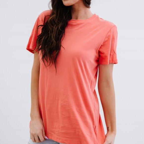 Zenana Rollercoaster Vibes Tee in Deep Coral - Picture 4 of 6